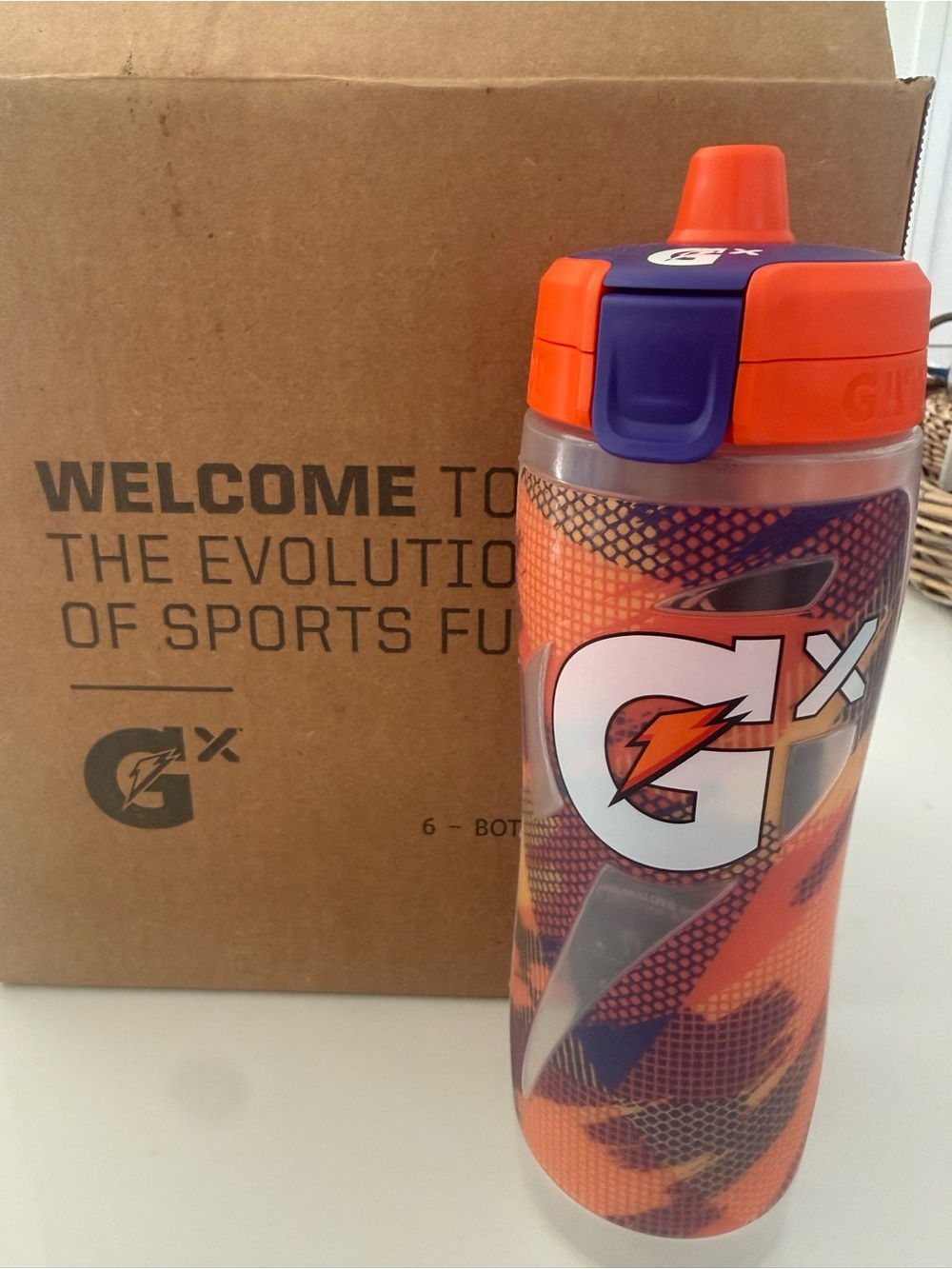 Gatorade Orange & Purple Sports Mug - Insulated Sipper set of 6